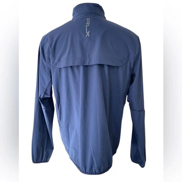 RALPH LAUREN RLX Navy Blue Full Zip Pullover Lightweight Golf Performance XLarge